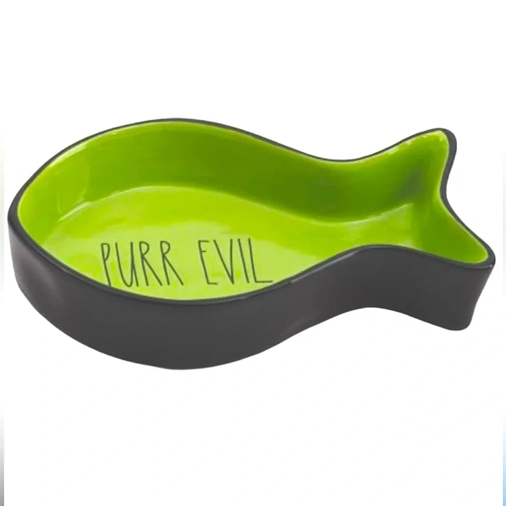 Rae Dunn “PURR EVIL” Pet Bowl